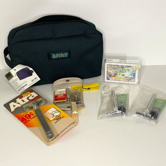 Men's Vintage Travel Set with Razors NOS